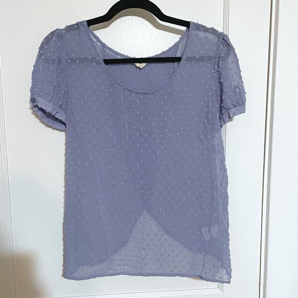 Pins & Needles Tops - Pins & Needles Swiss Dot Patterned Open Back Blouse Women’s Medium Purple